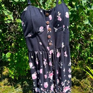 NO BOUNDARIES - Black/Pink Strapped Long Top/ Mini Dress 🌸